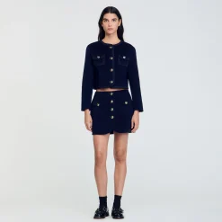 Jupe Courte En Laine Double Face