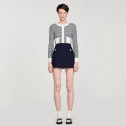 Jupe Courte En Twill De Laine