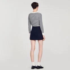 Jupe Courte En Twill De Laine
