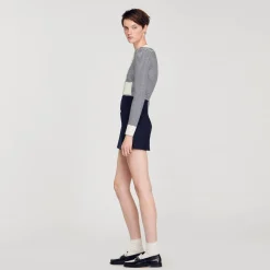 Jupe Courte En Twill De Laine