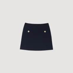 Jupe Courte En Twill De Laine