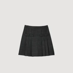 Jupe Courte Plissée à Carreaux