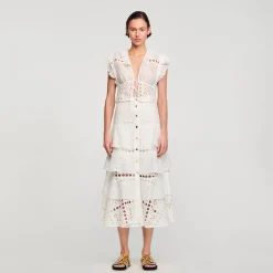 Jupe Longue En Broderie Anglaise