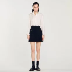Jupe Plissée En Tweed