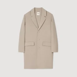Manteau Droit En Laine
