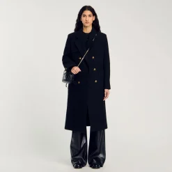 Manteau Long à Boutonnage Croisé