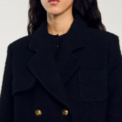 Manteau Long à Boutonnage Croisé