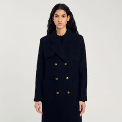Manteau Long à Boutonnage Croisé