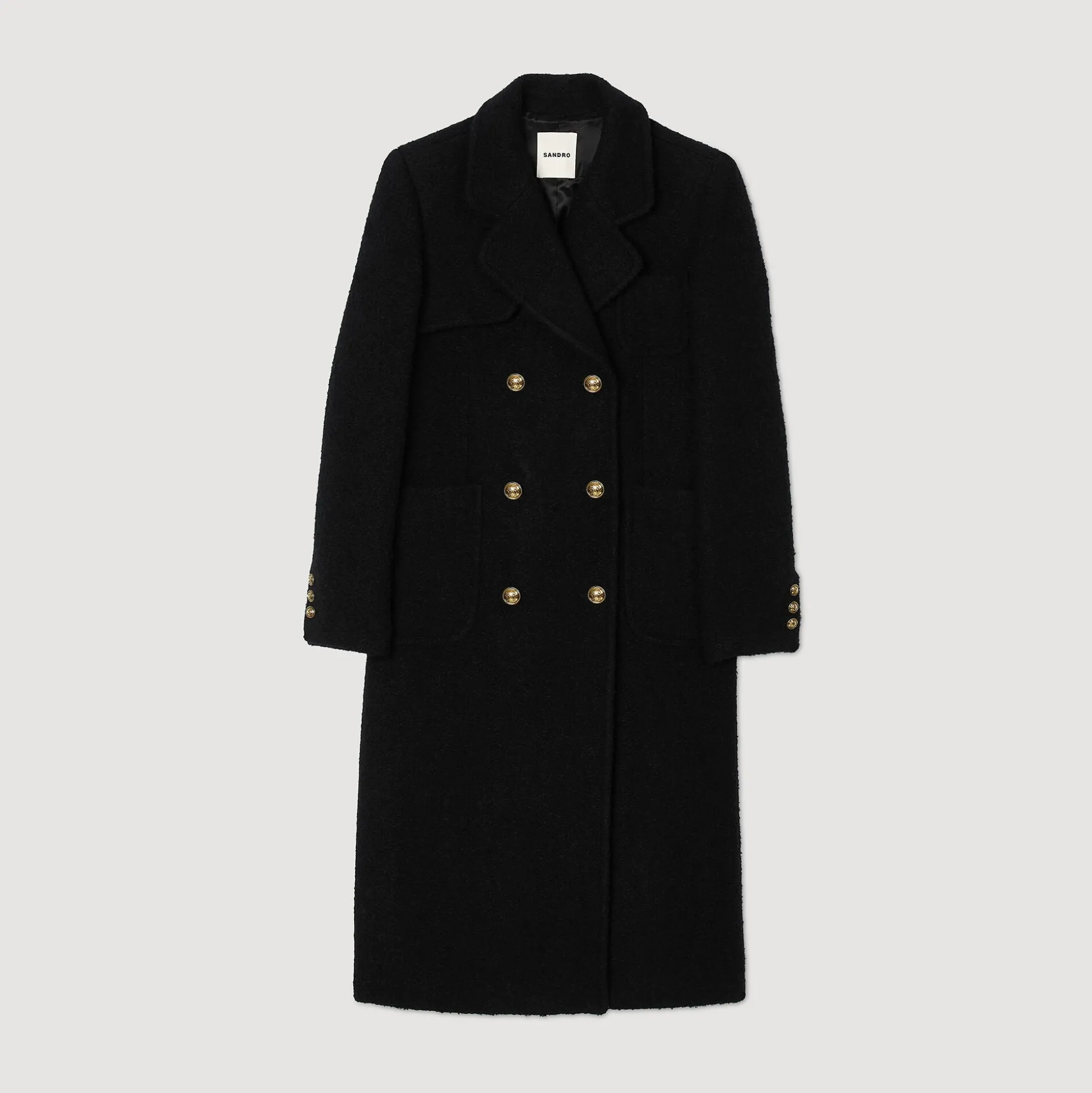 Manteau Long à Boutonnage Croisé