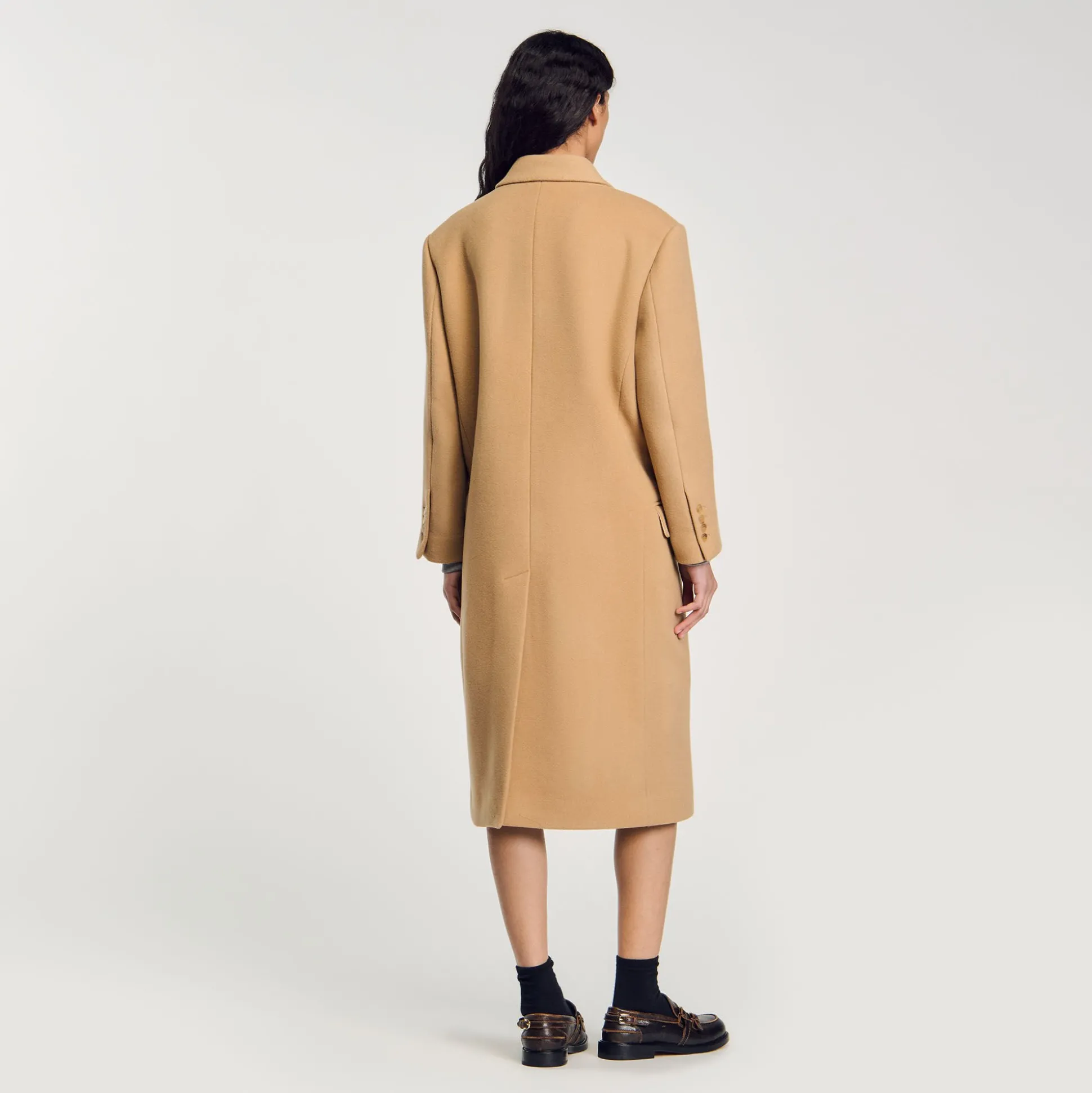 Manteau Long En Laine Mélangée