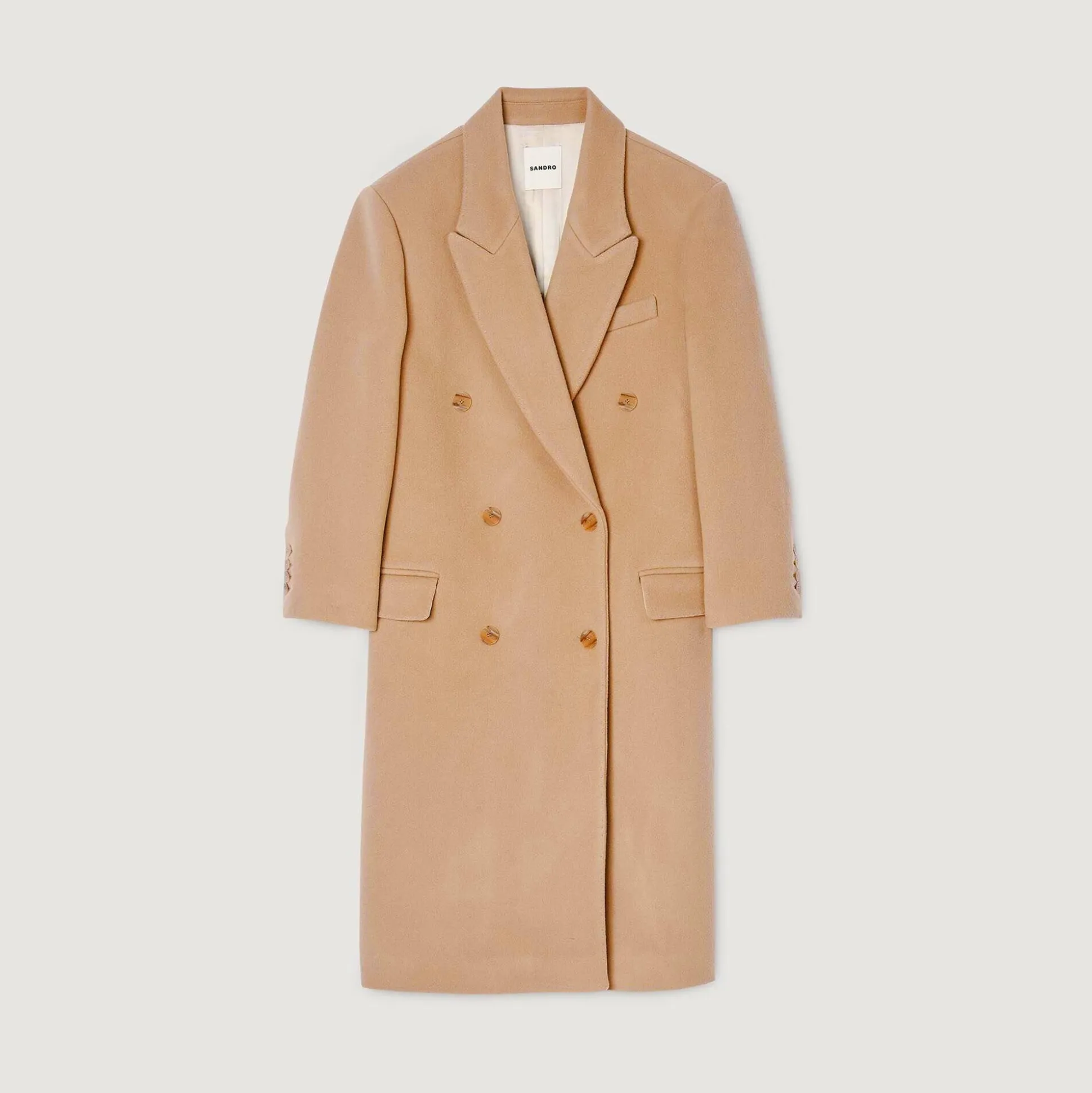 Manteau Long En Laine Mélangée
