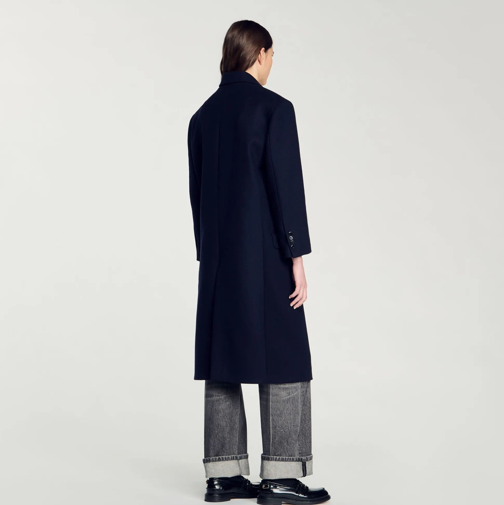Manteau Long En Laine Mélangée