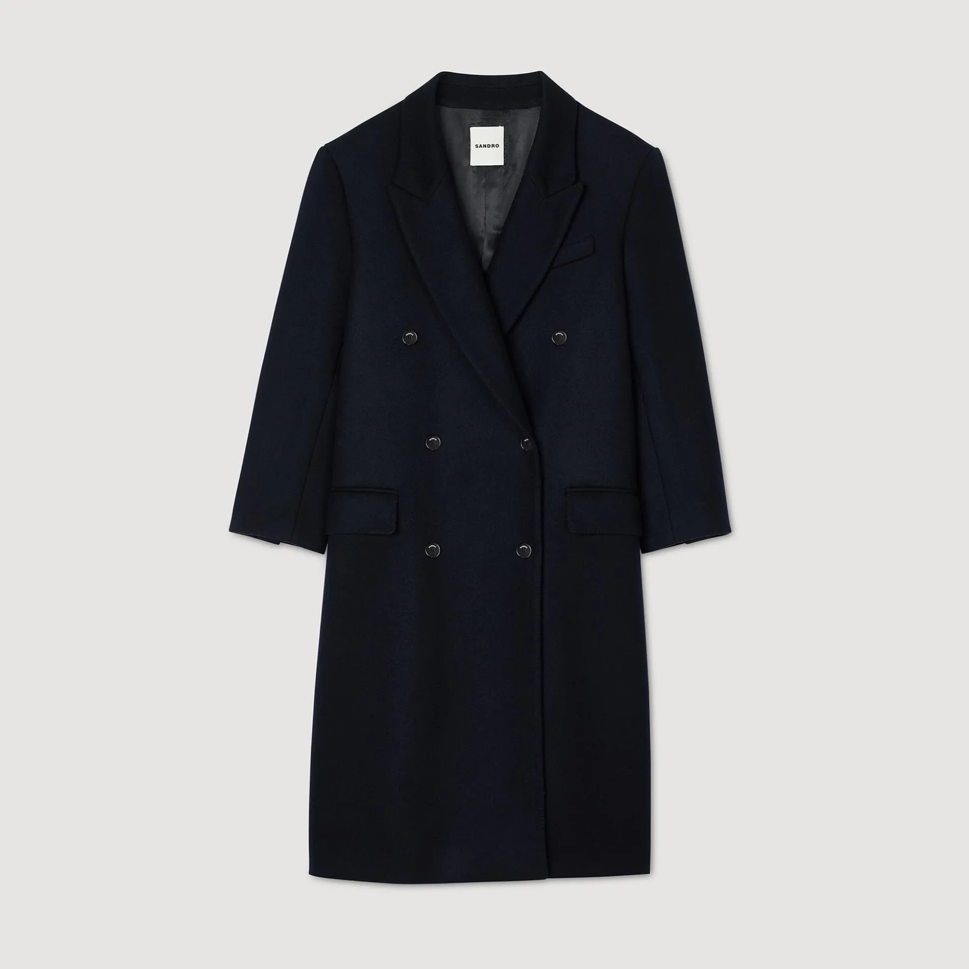 Manteau Long En Laine Mélangée