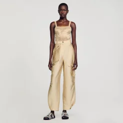 Pantalon Cargo Satiné