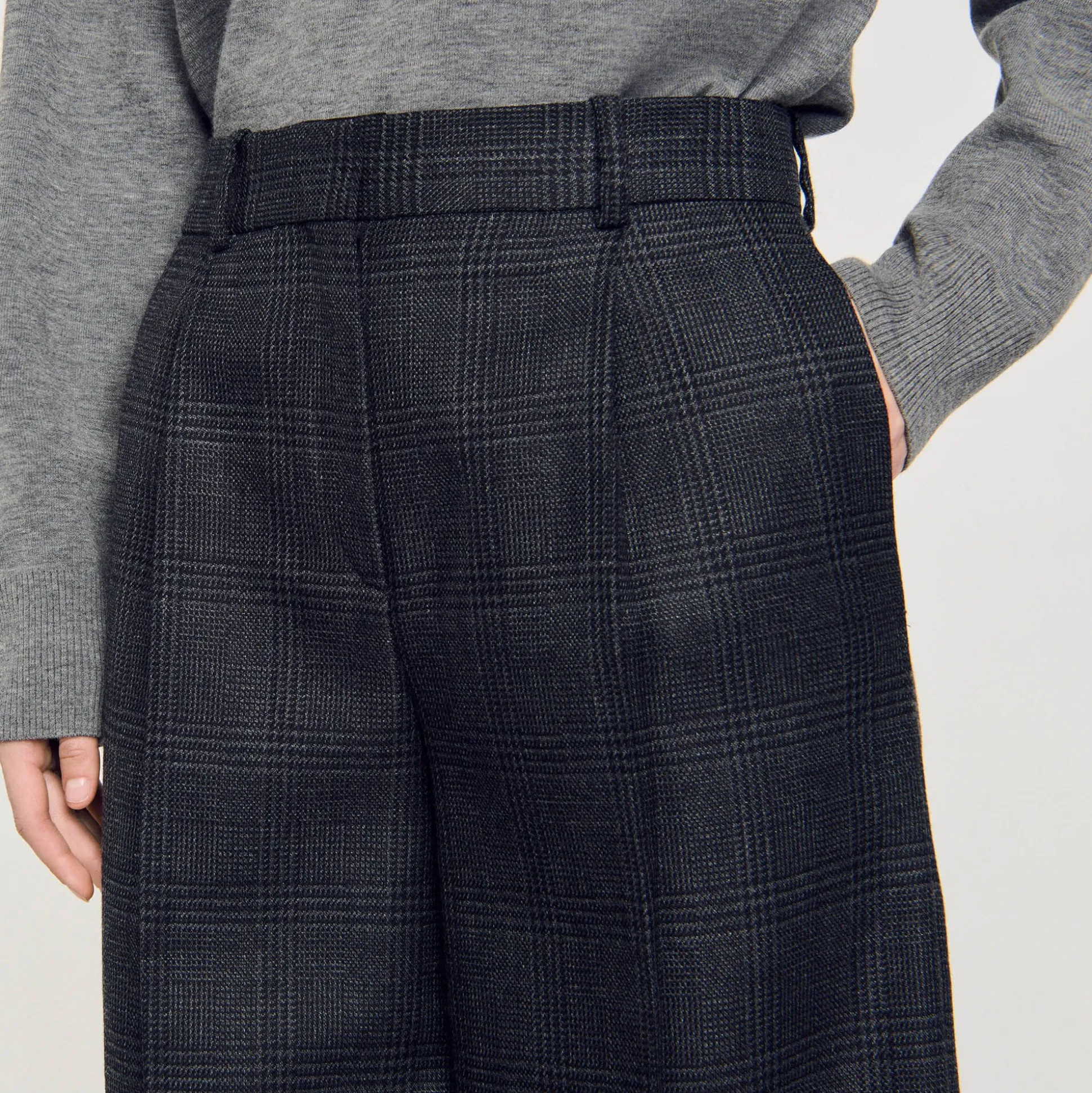 Pantalon De Costume à Carreaux