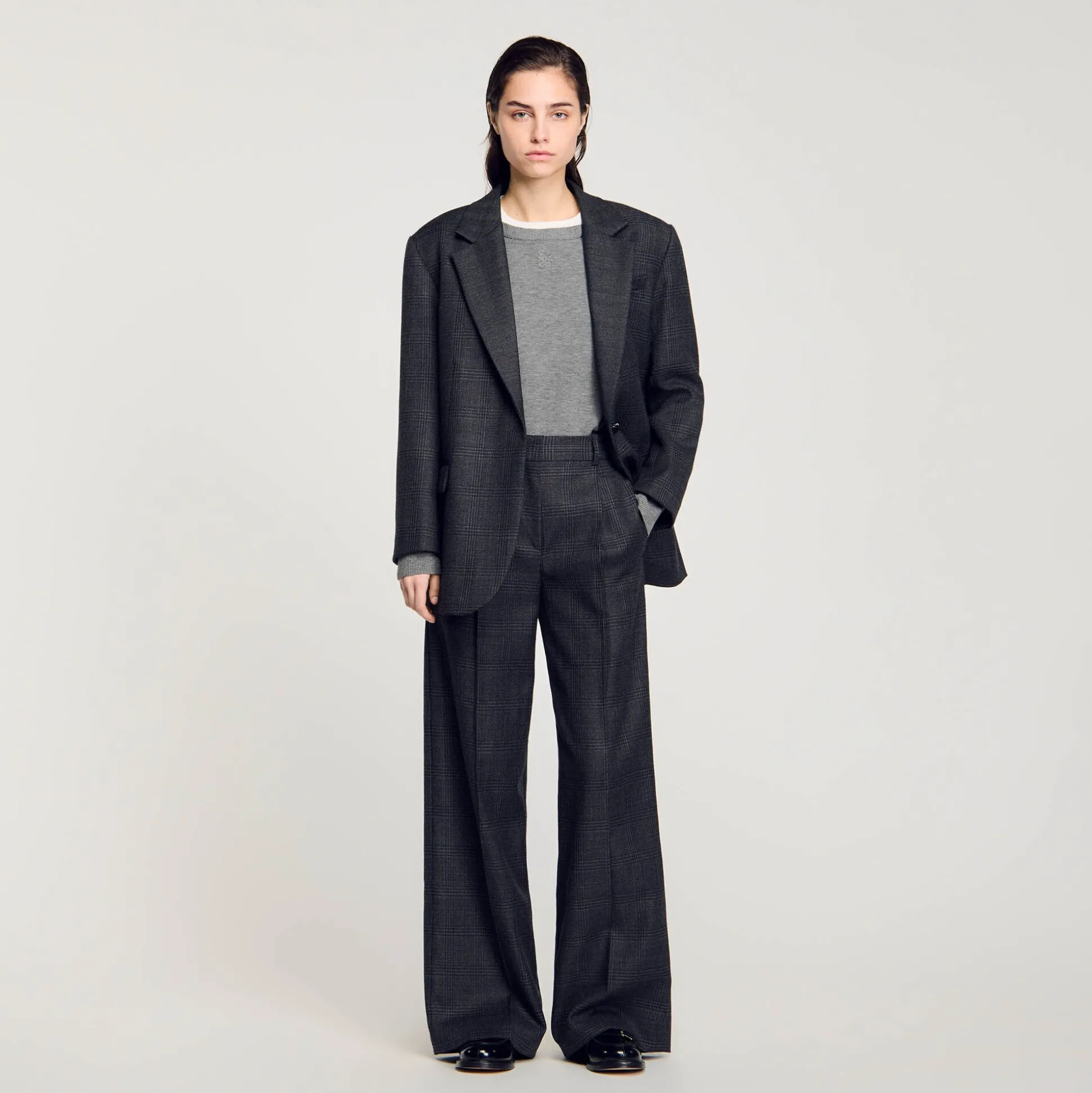 Pantalon De Costume à Carreaux