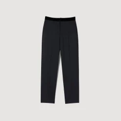 Pantalon De Costume Ceinture Velours