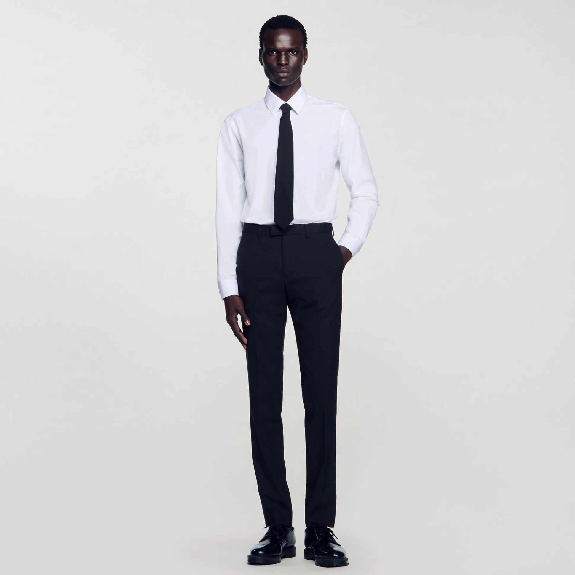 Pantalon De Costume Classique En Laine