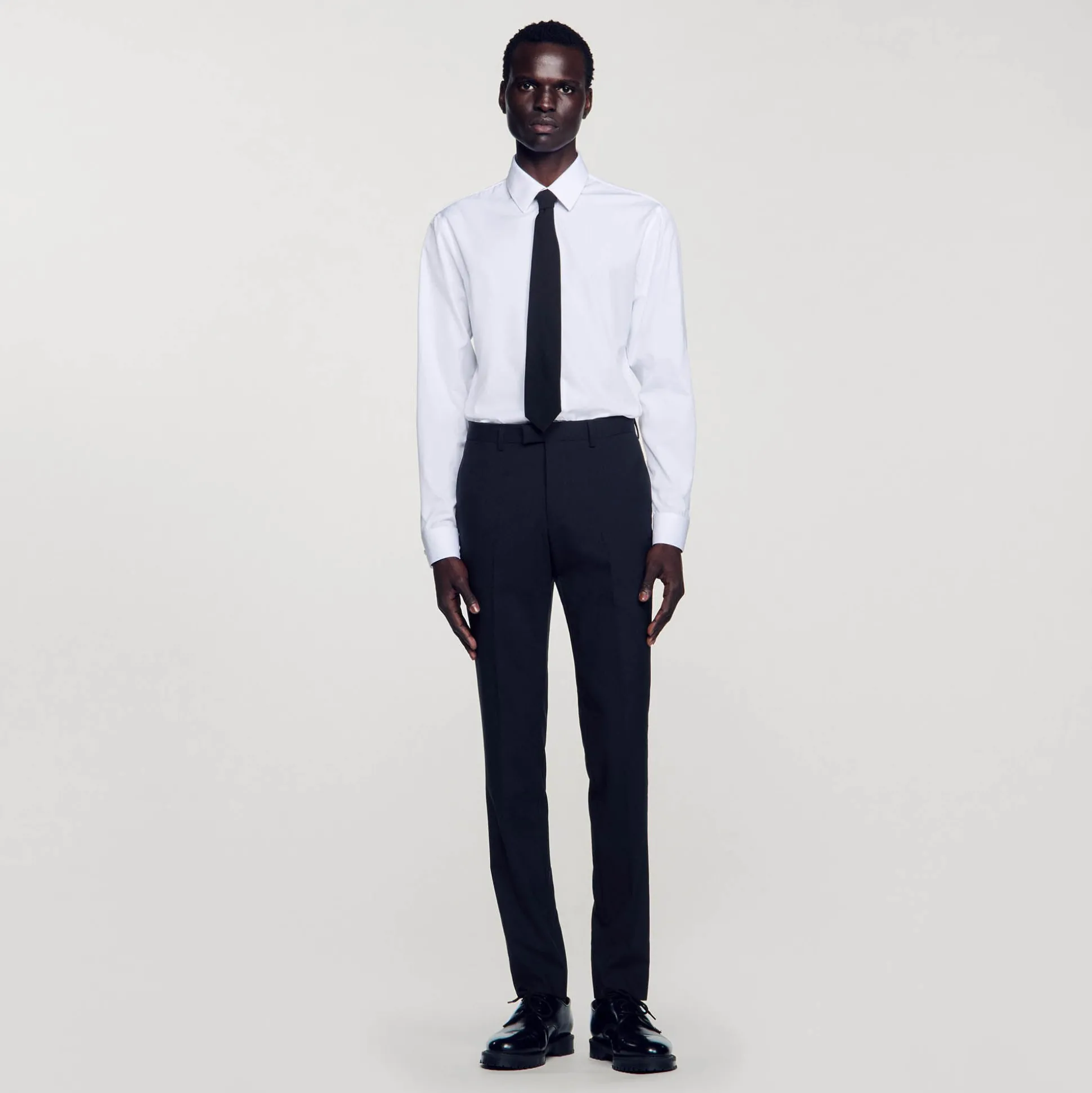 Pantalon De Costume Classique En Laine