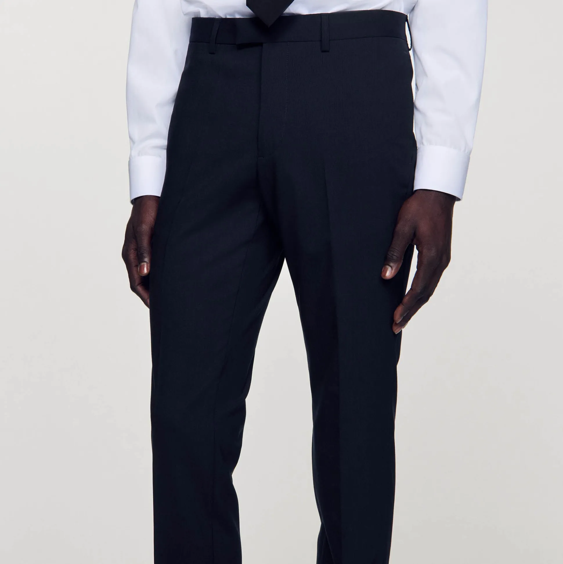 Pantalon De Costume Classique En Laine