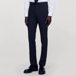 Pantalon De Costume Classique En Laine