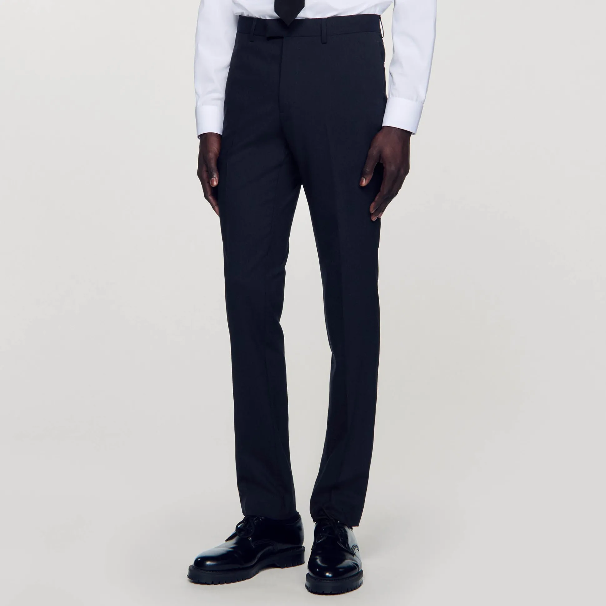 Pantalon De Costume Classique En Laine