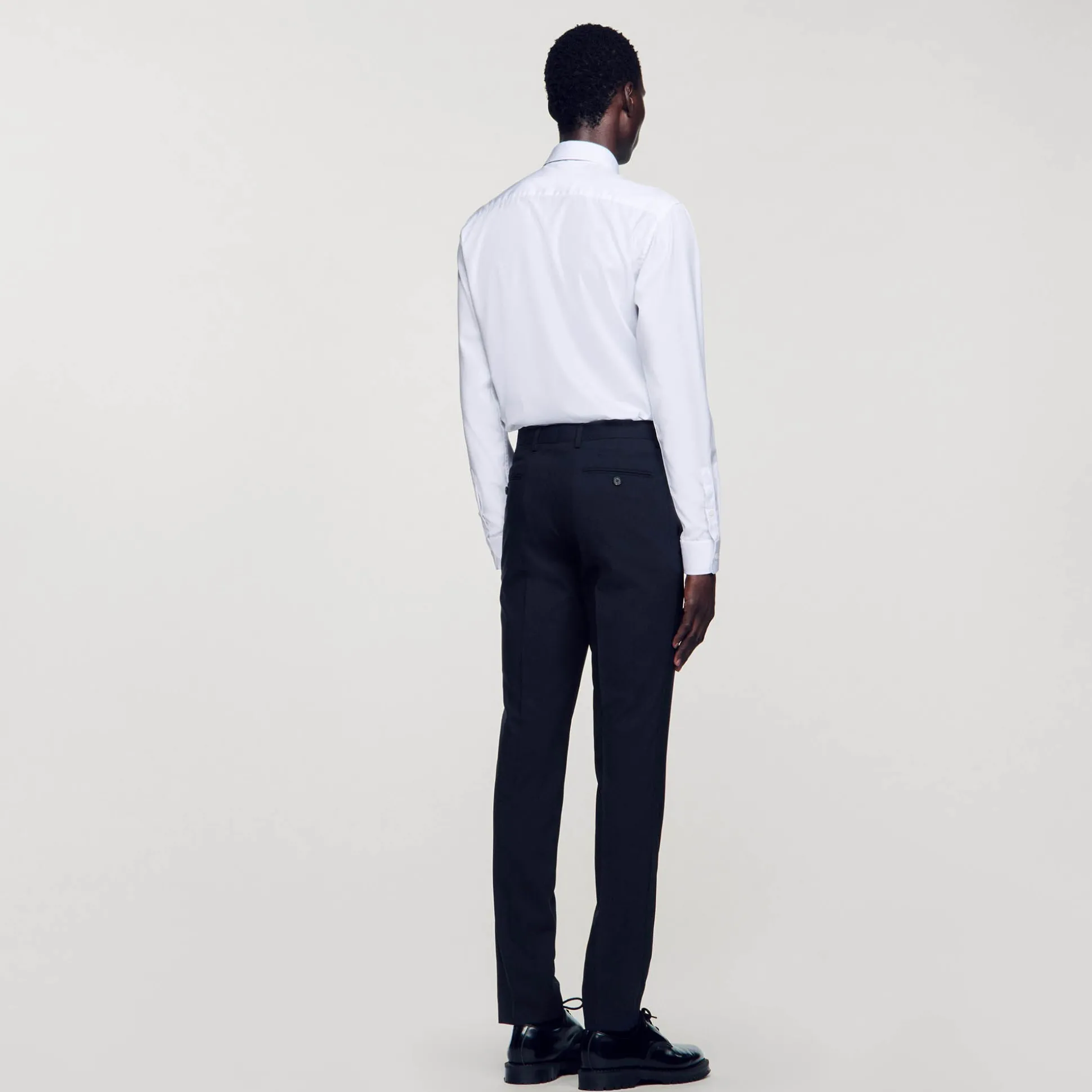 Pantalon De Costume Classique En Laine