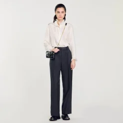 Pantalon De Costume En Laine