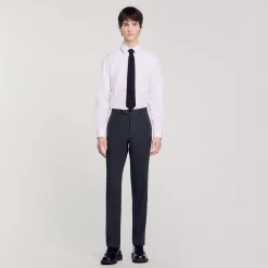 Pantalon De Costume En Laine