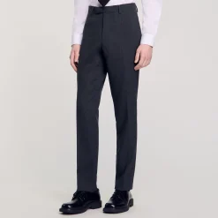 Pantalon De Costume En Laine