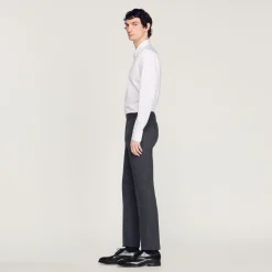 Pantalon De Costume En Laine