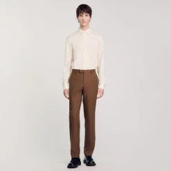Pantalon De Costume En Laine