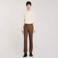 Pantalon De Costume En Laine