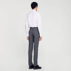 Pantalon De Costume En Laine