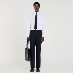 Pantalon De Costume En Laine