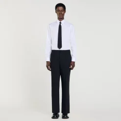 Pantalon De Costume En Laine