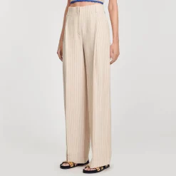 Pantalon De Costume Large à Rayures