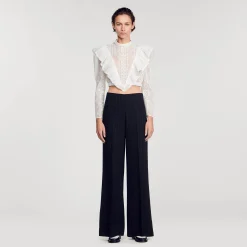 Pantalon De Costume Large à Rayures