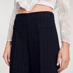 Pantalon De Costume Large à Rayures
