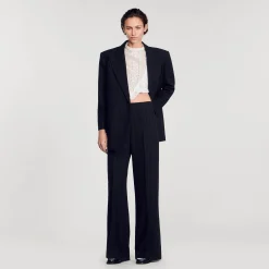 Pantalon De Costume Large à Rayures