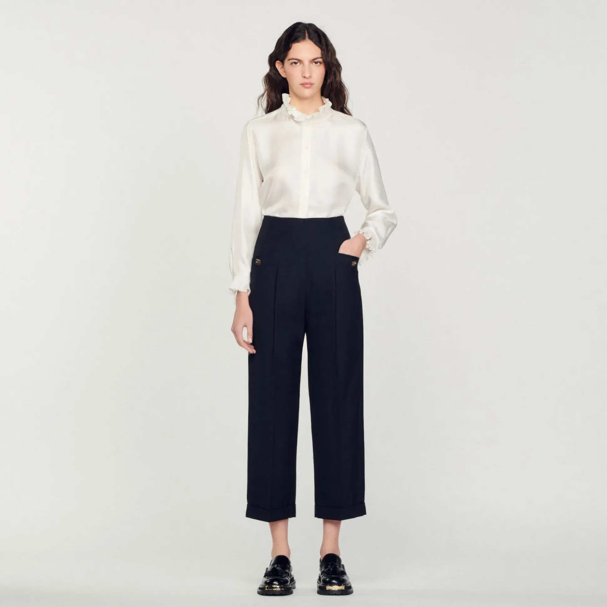 Pantalon De Costume Taille Haute