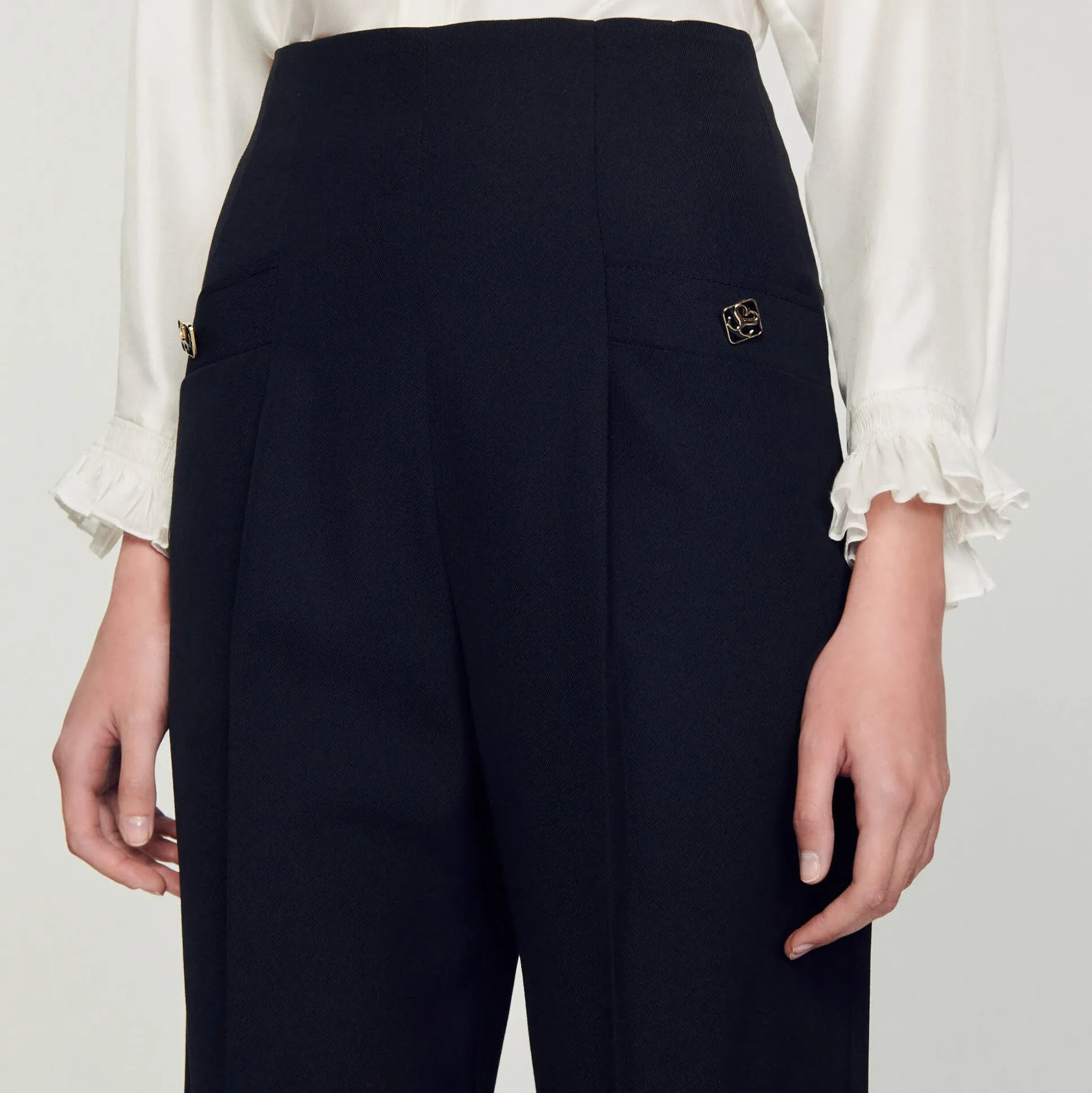 Pantalon De Costume Taille Haute