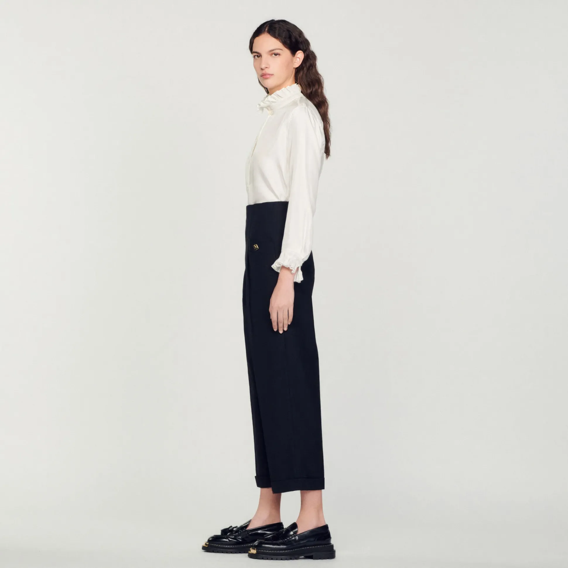 Pantalon De Costume Taille Haute