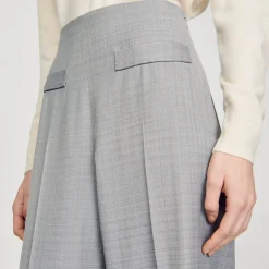 Pantalon De Costume évasé Taille Haute