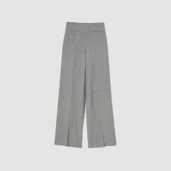 Pantalon De Costume évasé Taille Haute
