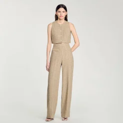 Pantalon Droit En Tweed