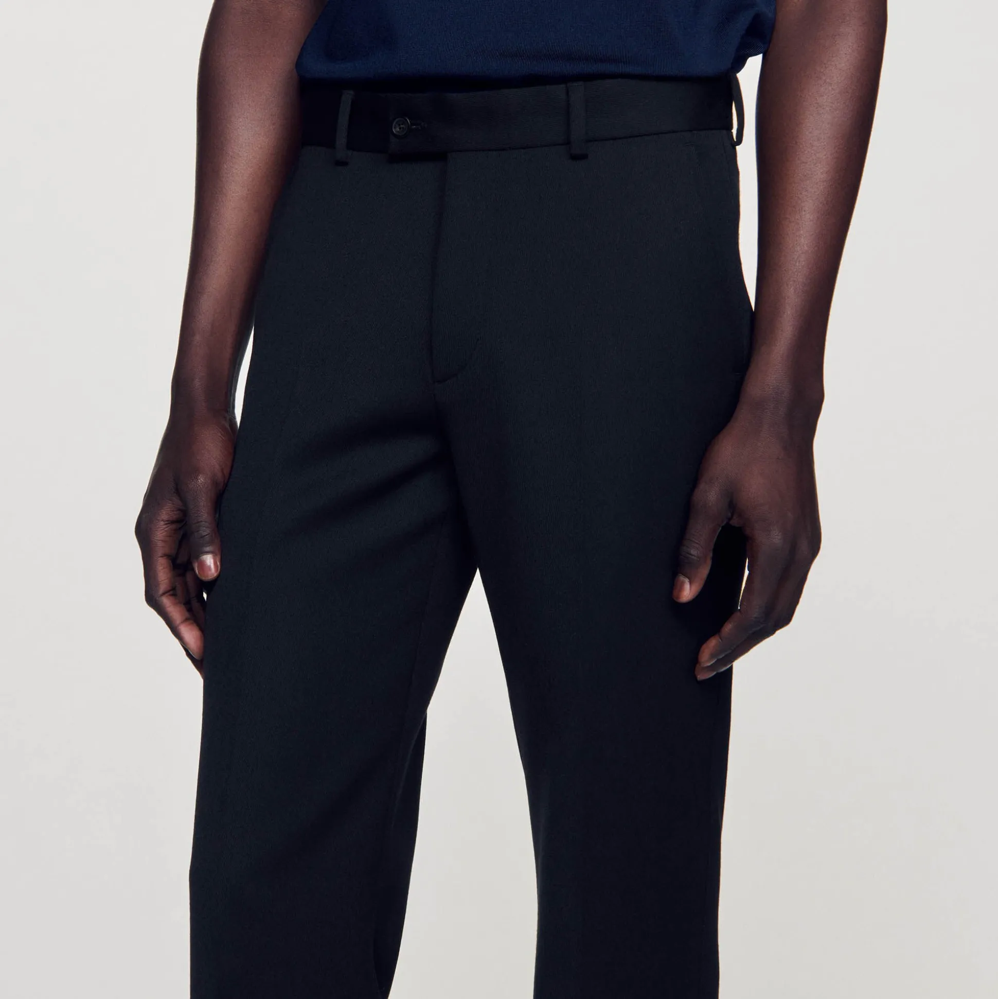 Pantalon En Laine Mélangée
