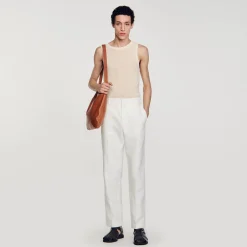 Pantalon En Lin Et Coton