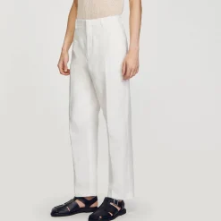 Pantalon En Lin Et Coton