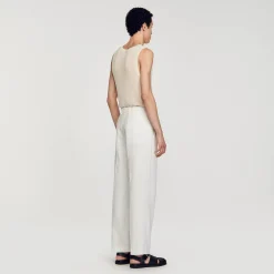 Pantalon En Lin Et Coton